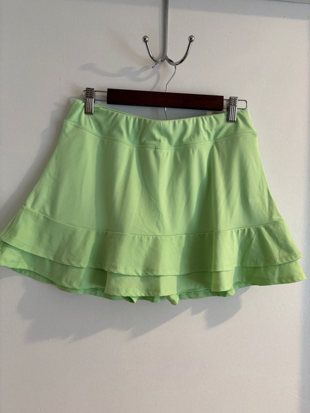 Grand Slam Women's tennis skirt Lime Green Tiered size medium